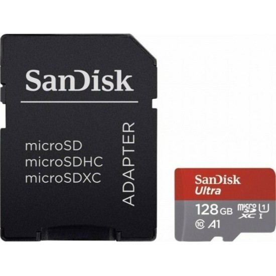SanDisk Ultra 128 GB MicroSDXC UHS-I Class 10 (SDSQUAB-128G-GN6MA)