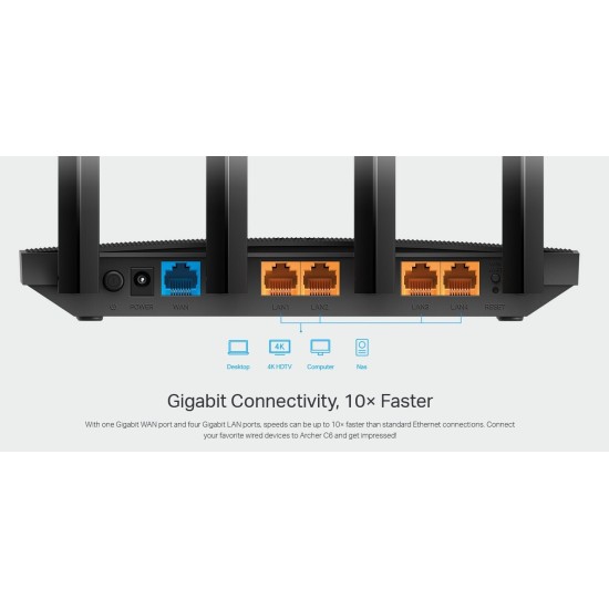 Wireless TP-Link Router Archer C6 v4