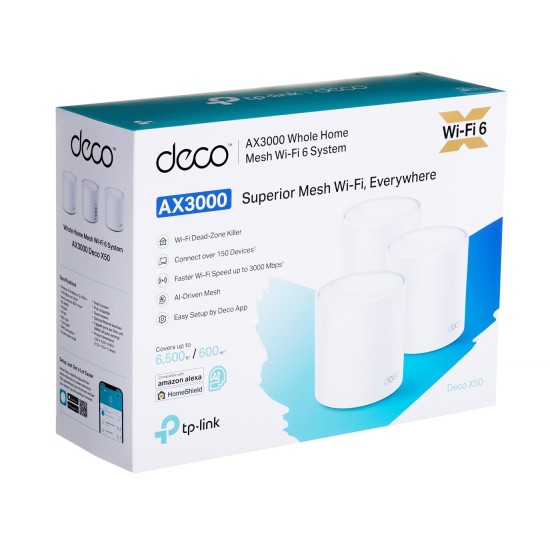 TP-LINK Deco X50 v1 WiFi Mesh Network 3-Pack (DECO X50 3-PACK)