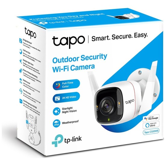 TP-LINK IP Wi-Fi Κάμερα Full HD+ Αδιάβροχη Tapo C320WS v2 (Tapo C320WS v2.20)