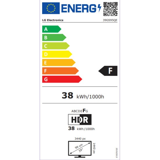 Οθόνη Υπολογιστή LG UltraGear Ultrawide OLED HDR Curved 39" QHD (39GS95QE-B)