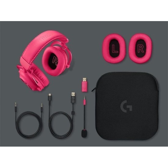 Logitech G Pro X 2 Lightspeed Wireless Magenta (981-001275)