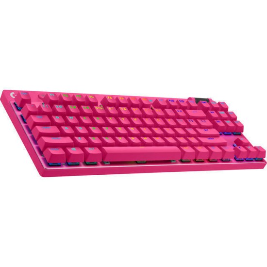 Ασύρματο Gaming Πληκτρολόγιο Logitech Pro X TKL Lightspeed Pink (920-012159)