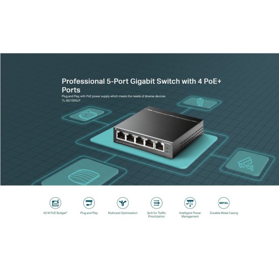 Switches TP-LINK 5-Port TL-SG1005LP L2 v2