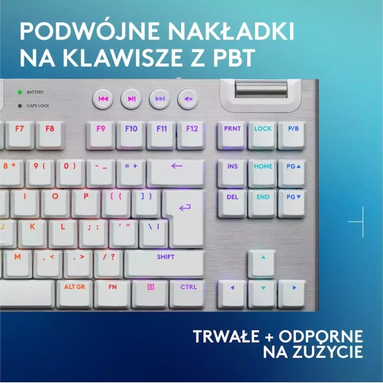 Ασύρματο Gaming Πληκτρολόγιο Logitech G915 X Lightspeed TKL Λευκό Tactile Switch (920-012737)