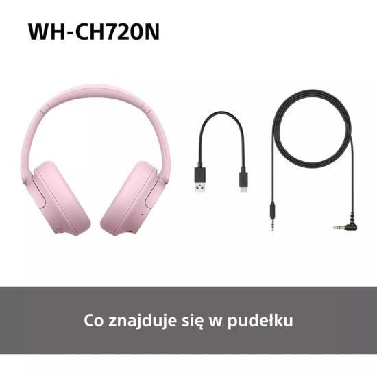 Ασύρματα Bluetooth Over Ear Ακουστικά Sony WH-CH720N Pink (WHCH720NP.CE7)