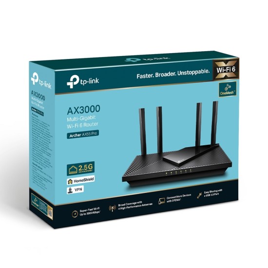 TP-LINK Ασύρματο Router Archer AX55 Pro (ARCHER AX55 Pro)