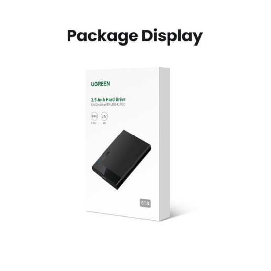 Θήκη για Σκληρό Δίσκο Ugreen 2.5" SATA III με σύνδεση USB3.0 (30847)