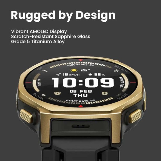 Amazfit T-Rex 3 Pro 44mm Tactical Black/Gold (W2548GL1N)