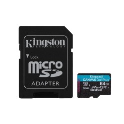 Κάρτα Μνήμης Kingston Canvas Go Plus microSDXC 64GB with Adapter (SDCG4/64GB)